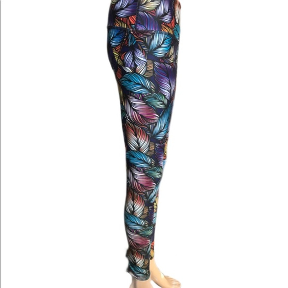 Yoganastix Fitted Athletic Leggings Reversible Med - Picture 2 of 8